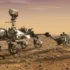 Imagem do rover Perseverance explorando Marte, destacando a inteligência artificial e navegação autônoma.